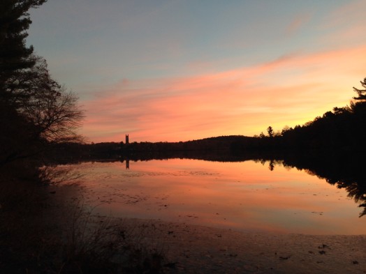 lake waban sunset