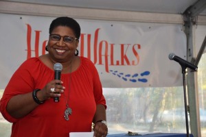 Callie Crossley from WGBH-FM’s Under the Radar emceed this year’s HopeWalks event.