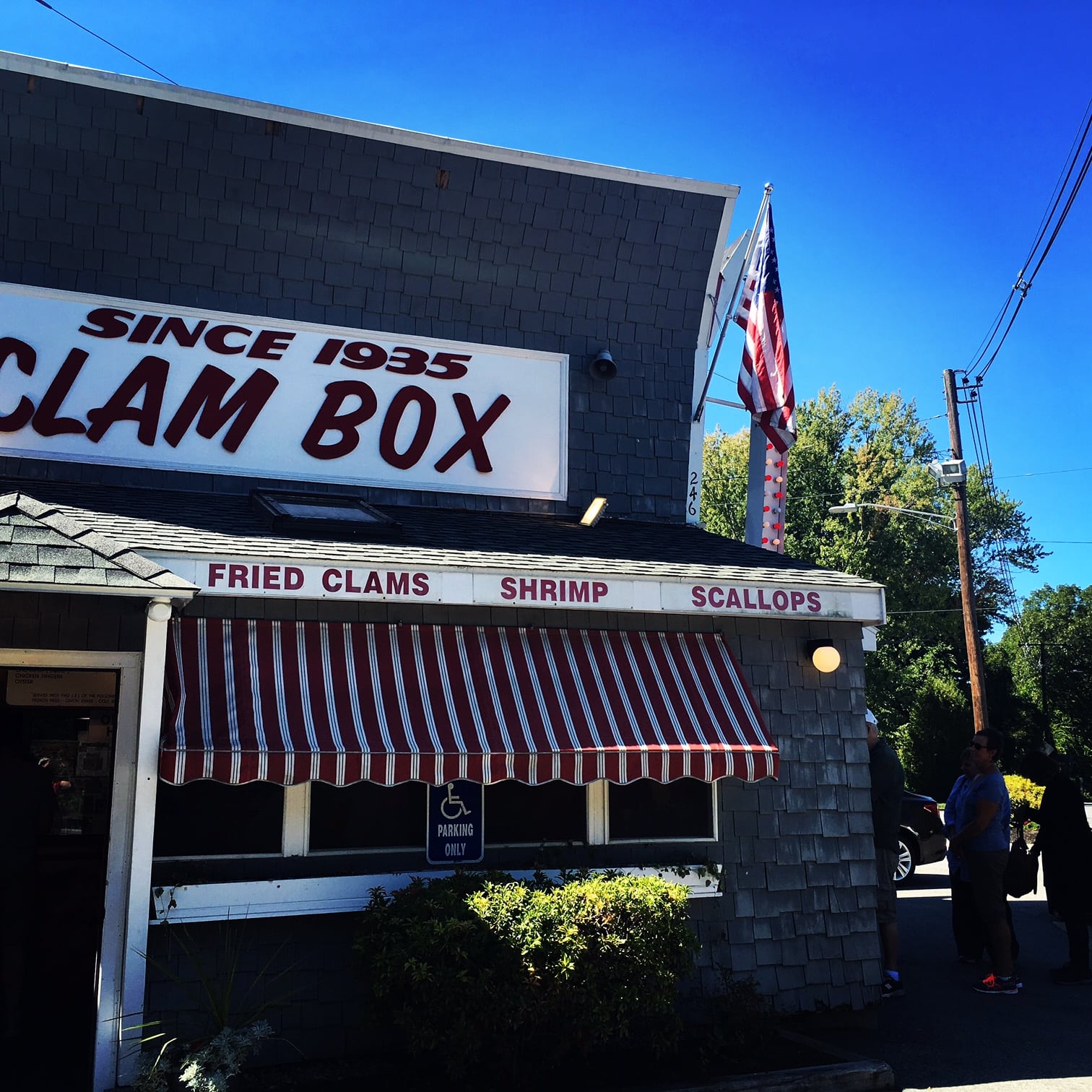 You did a great job. You deserve lunch at The clam Box, 246 High St, Ipswich, MA 01938. I had the native clam (that means with the bellies) mini meal with cole slaw.