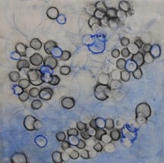Kay Hartung's work was nspired by images of cancer cells.
