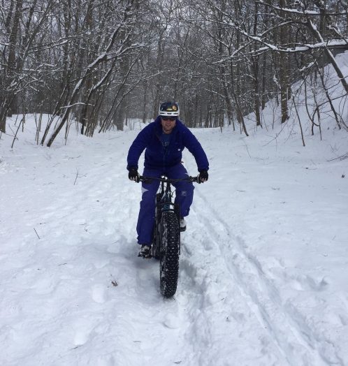 Wellesley fat biking on trails