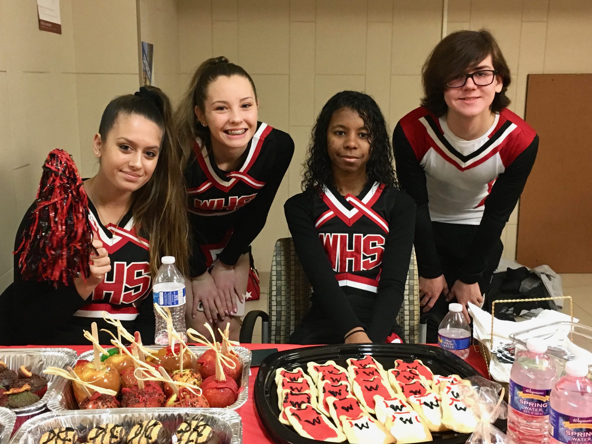Wellesley high school cheerleaders
