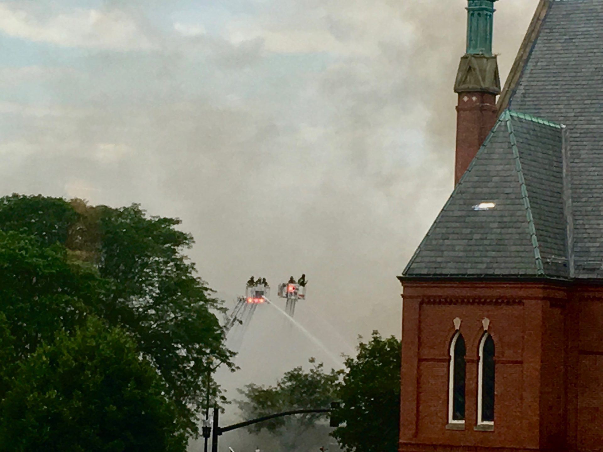 Natick fire, near Wellesley