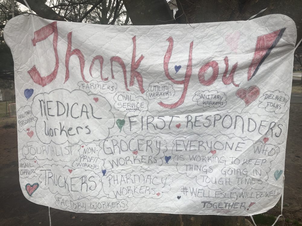 thank u sign covid alba and kingsbury
