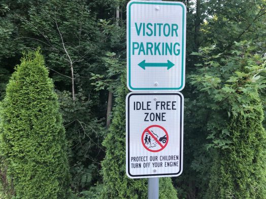 no idling sign schofield school