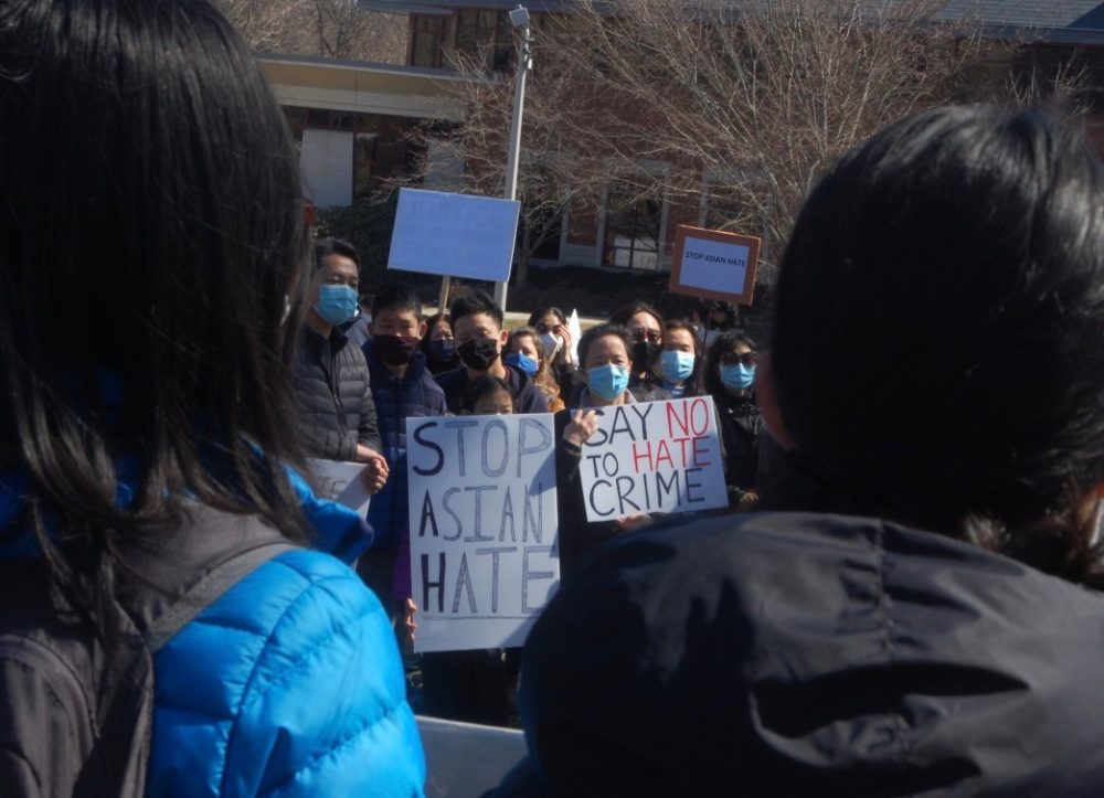rally against anti-Asian hate crimes & raciscm