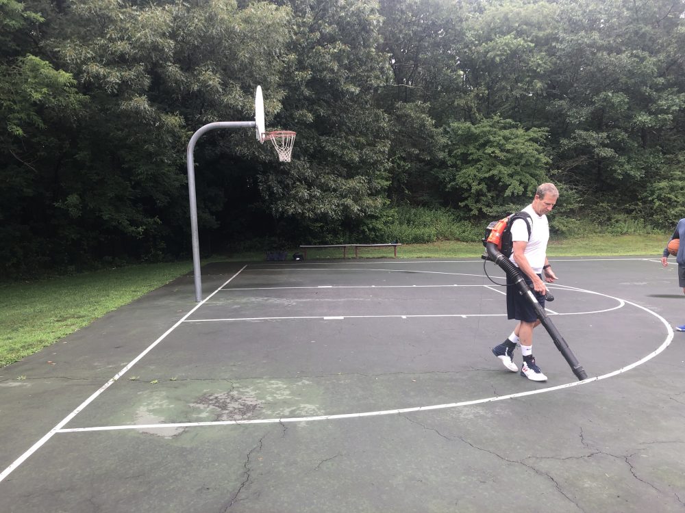 leaf blower basketball