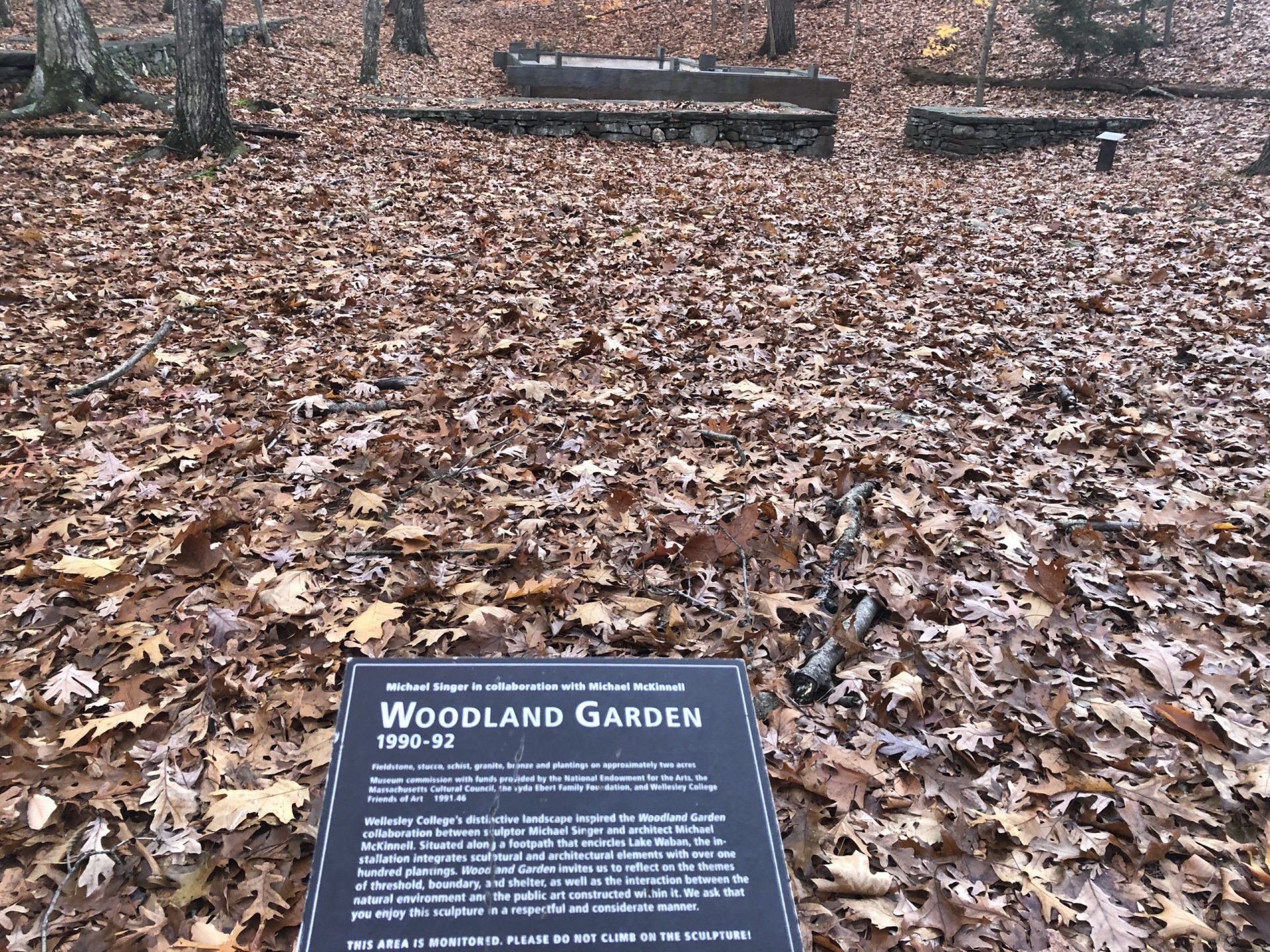 public art lake waban path wellesley college