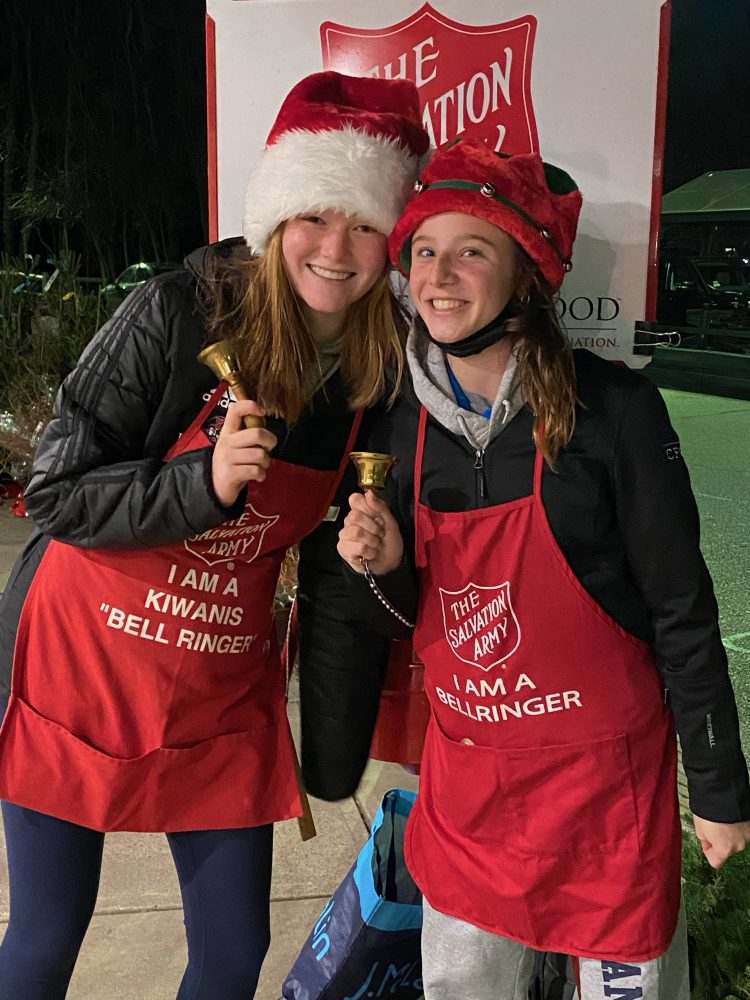 Wellesley Key Clubbers bell ringing