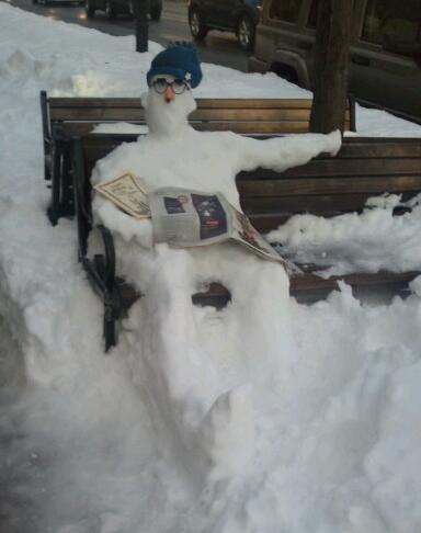 wellesley square reading snowman