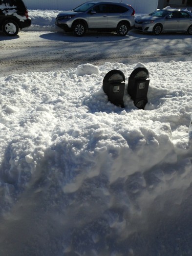 Wellesley Square 2013 snowstorm parking meters