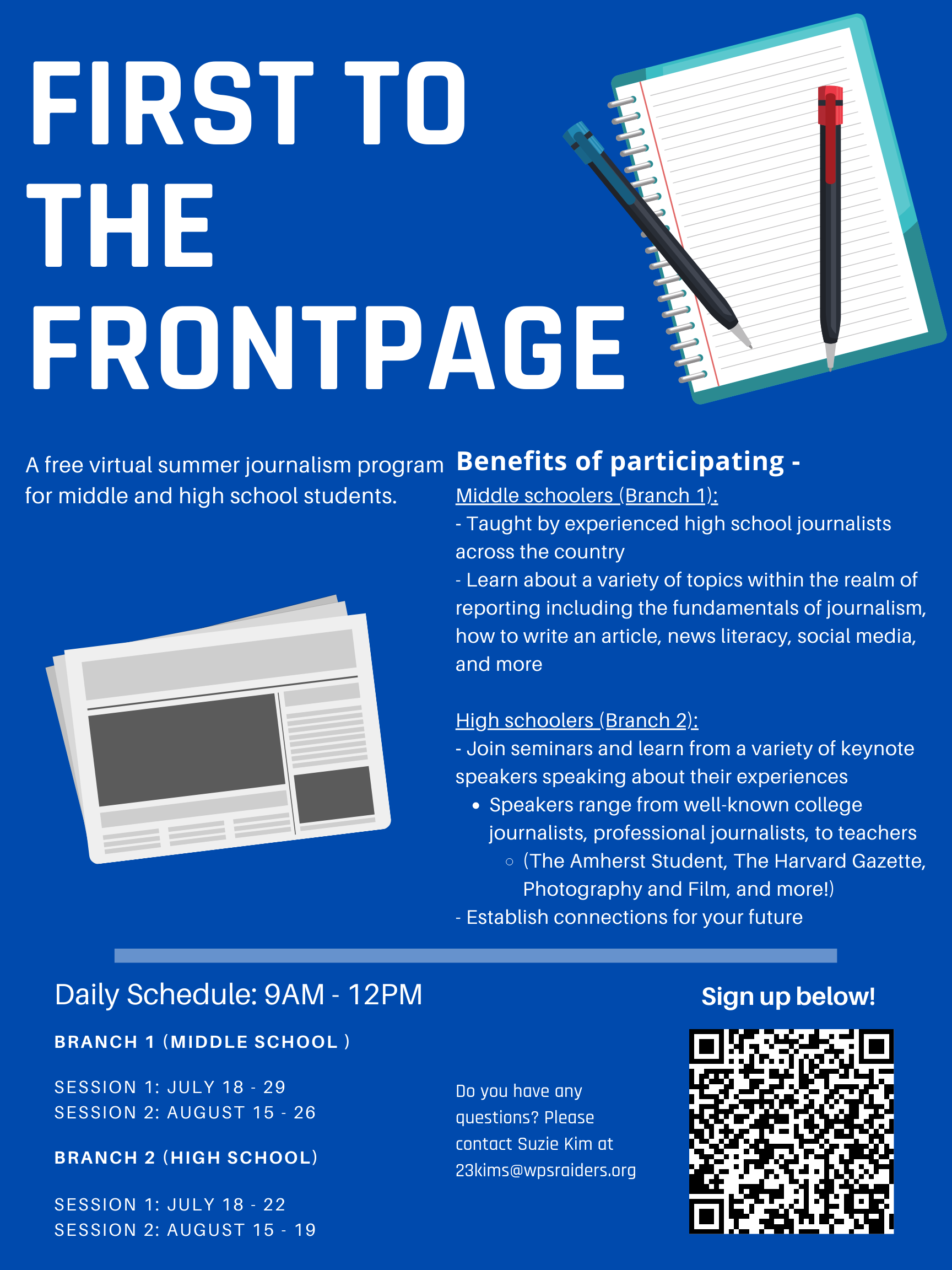 Free online summer journalism program registration opens for students